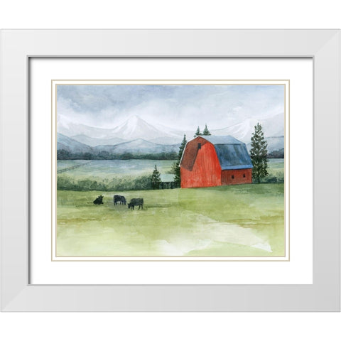 Valley Herd I White Modern Wood Framed Art Print with Double Matting by Popp, Grace