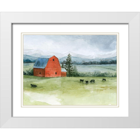 Valley Herd II White Modern Wood Framed Art Print with Double Matting by Popp, Grace