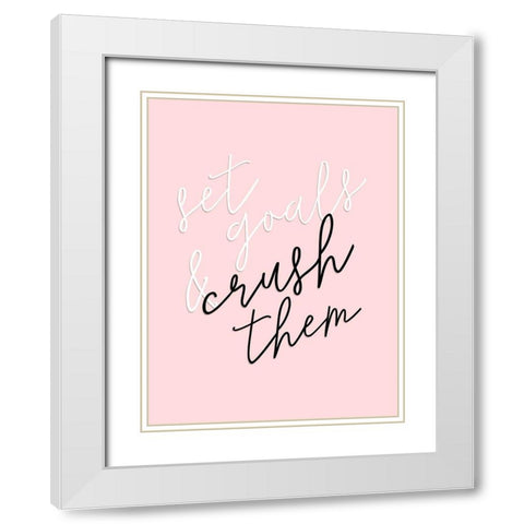GRL PWR I White Modern Wood Framed Art Print with Double Matting by Hambly, Anna