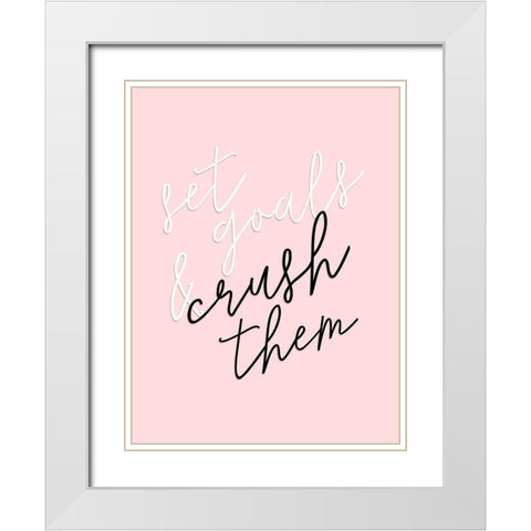 GRL PWR I White Modern Wood Framed Art Print with Double Matting by Hambly, Anna