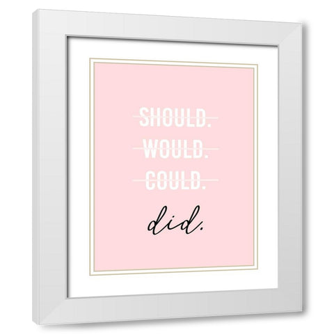 GRL PWR II White Modern Wood Framed Art Print with Double Matting by Hambly, Anna
