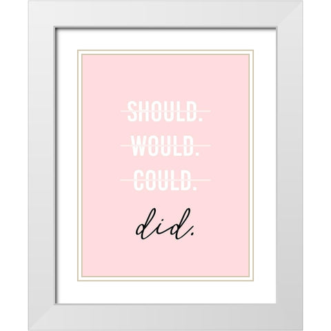GRL PWR II White Modern Wood Framed Art Print with Double Matting by Hambly, Anna