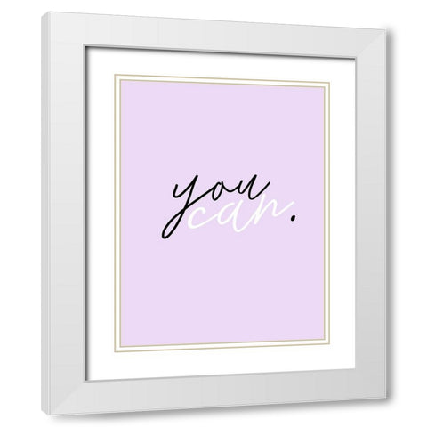 GRL PWR VII White Modern Wood Framed Art Print with Double Matting by Hambly, Anna