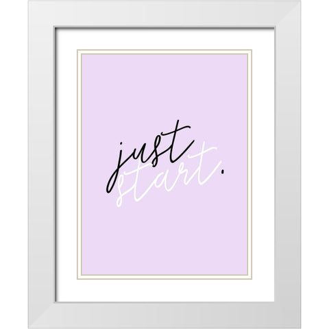 GRL PWR VIII White Modern Wood Framed Art Print with Double Matting by Hambly, Anna
