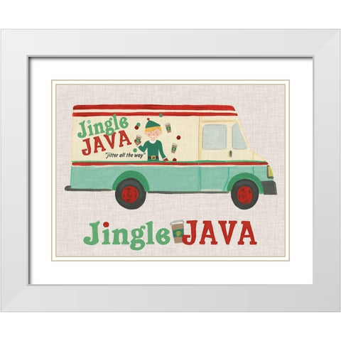 Food Truck Holidays II White Modern Wood Framed Art Print with Double Matting by Vess, June Erica