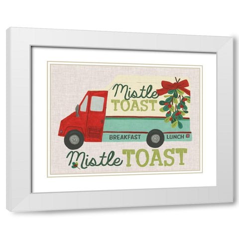 Food Truck Holidays III White Modern Wood Framed Art Print with Double Matting by Vess, June Erica