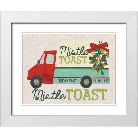 Food Truck Holidays III White Modern Wood Framed Art Print with Double Matting by Vess, June Erica