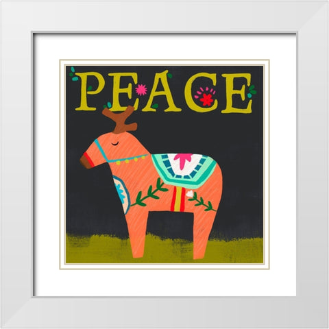 Nordic Joy II White Modern Wood Framed Art Print with Double Matting by Vess, June Erica