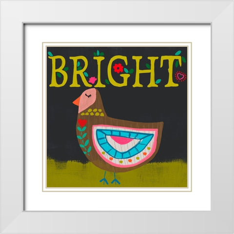 Nordic Joy IV White Modern Wood Framed Art Print with Double Matting by Vess, June Erica