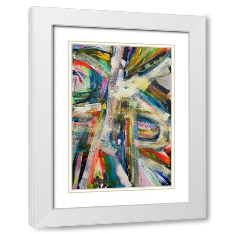 Rock Star I White Modern Wood Framed Art Print with Double Matting by Fuchs, Jodi