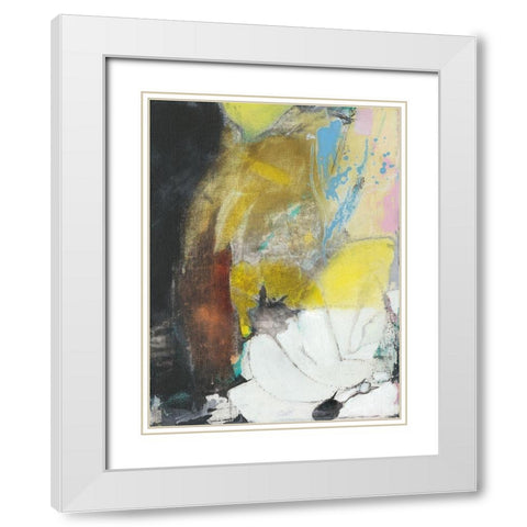 Abstract Koi Pond I White Modern Wood Framed Art Print with Double Matting by Fuchs, Jodi