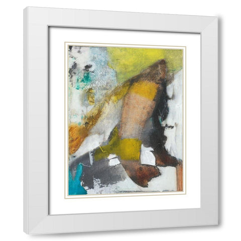Abstract Koi Pond II White Modern Wood Framed Art Print with Double Matting by Fuchs, Jodi