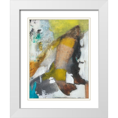 Abstract Koi Pond II White Modern Wood Framed Art Print with Double Matting by Fuchs, Jodi
