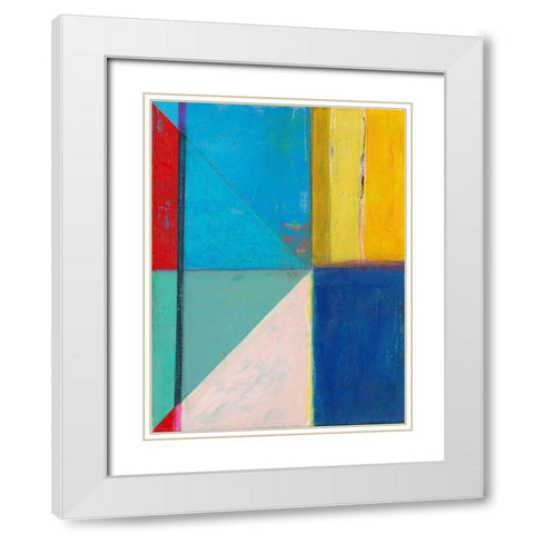 Colorful Geometrics II White Modern Wood Framed Art Print with Double Matting by Fuchs, Jodi