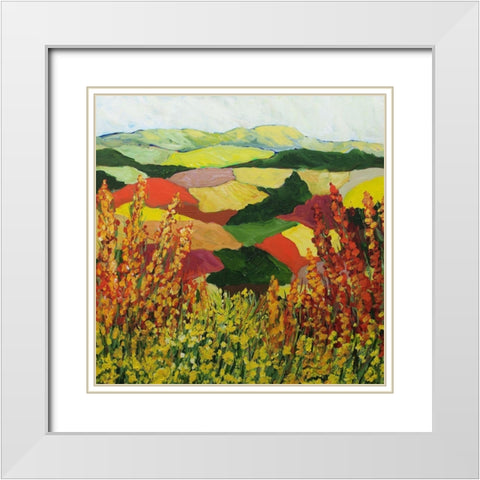Red Blend White Modern Wood Framed Art Print with Double Matting by Friedlander, Allan