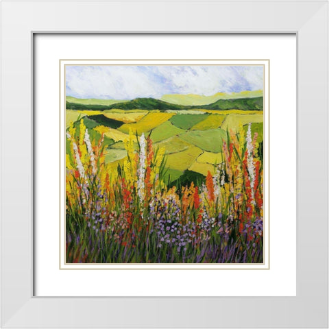 How Green is my Valley White Modern Wood Framed Art Print with Double Matting by Friedlander, Allan