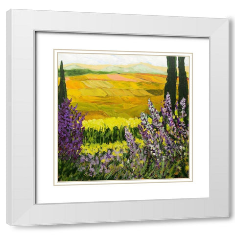 Golden Acres White Modern Wood Framed Art Print with Double Matting by Friedlander, Allan