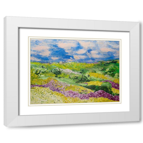 French Valley White Modern Wood Framed Art Print with Double Matting by Friedlander, Allan