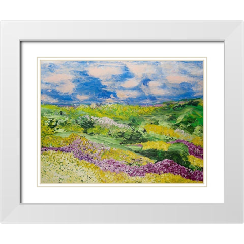 French Valley White Modern Wood Framed Art Print with Double Matting by Friedlander, Allan