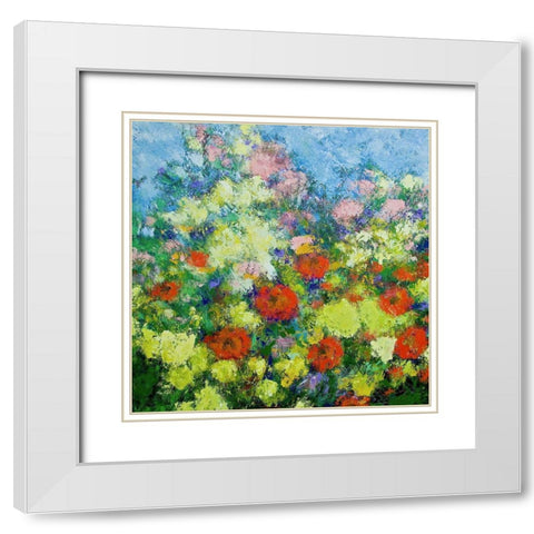 Garden Shower White Modern Wood Framed Art Print with Double Matting by Friedlander, Allan