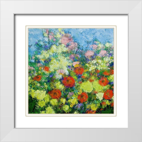 Garden Shower White Modern Wood Framed Art Print with Double Matting by Friedlander, Allan