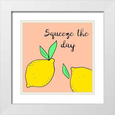 Lemon Squeeze I White Modern Wood Framed Art Print with Double Matting by Sizemore, Natalie