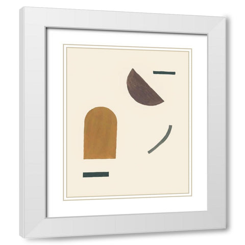 Intraconnected I White Modern Wood Framed Art Print with Double Matting by Wang, Melissa