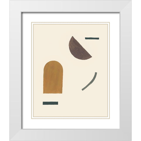 Intraconnected I White Modern Wood Framed Art Print with Double Matting by Wang, Melissa