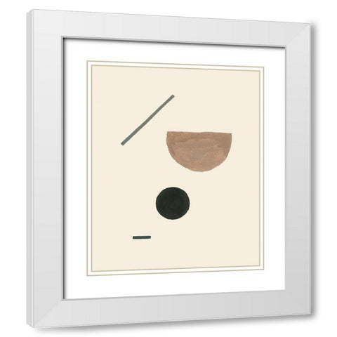 Intraconnected II White Modern Wood Framed Art Print with Double Matting by Wang, Melissa