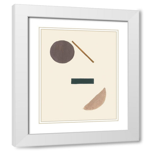 Intraconnected III White Modern Wood Framed Art Print with Double Matting by Wang, Melissa