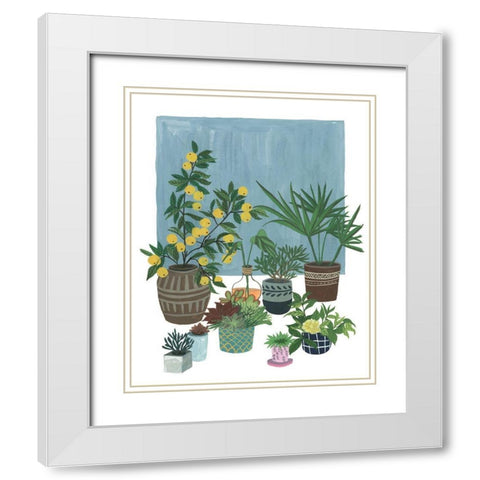 A Portrait of Plants II White Modern Wood Framed Art Print with Double Matting by Wang, Melissa