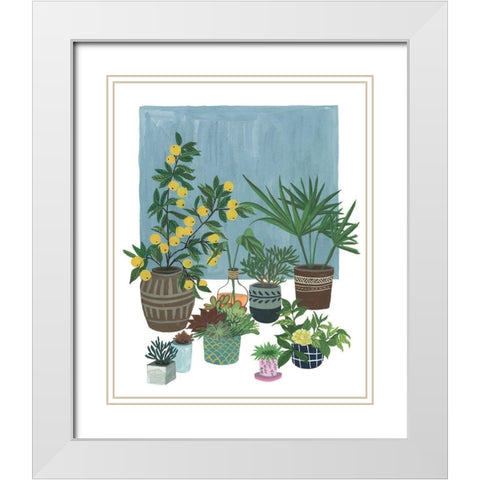 A Portrait of Plants II White Modern Wood Framed Art Print with Double Matting by Wang, Melissa