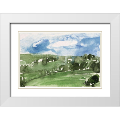 Living in the Mountains III White Modern Wood Framed Art Print with Double Matting by Wang, Melissa