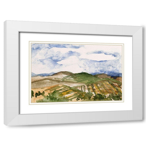 Living in the Mountains VI White Modern Wood Framed Art Print with Double Matting by Wang, Melissa