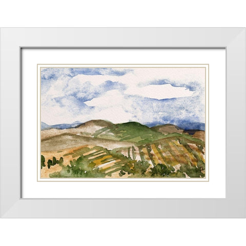 Living in the Mountains VI White Modern Wood Framed Art Print with Double Matting by Wang, Melissa