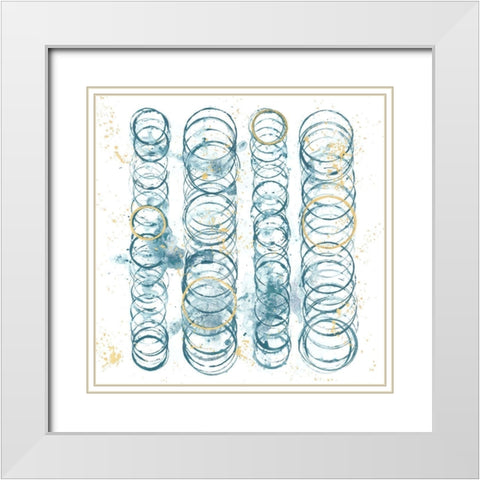 Seismic Order I White Modern Wood Framed Art Print with Double Matting by Guthrie, Jenna
