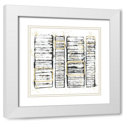 Seismic Order III White Modern Wood Framed Art Print with Double Matting by Guthrie, Jenna