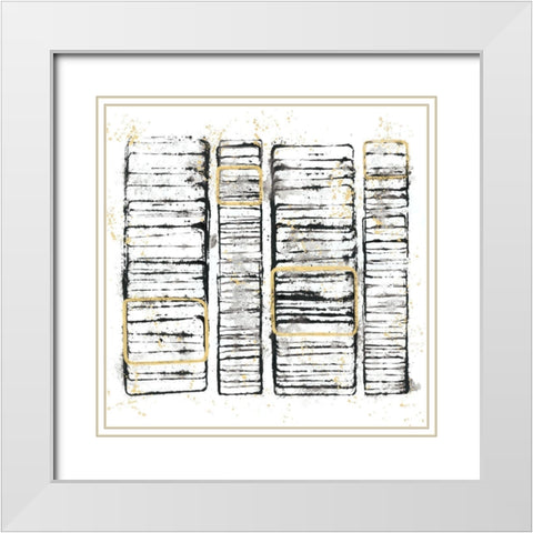 Seismic Order III White Modern Wood Framed Art Print with Double Matting by Guthrie, Jenna