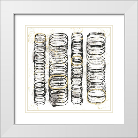 Seismic Order IV White Modern Wood Framed Art Print with Double Matting by Guthrie, Jenna