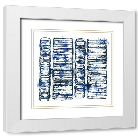 Seismic Order VI White Modern Wood Framed Art Print with Double Matting by Guthrie, Jenna