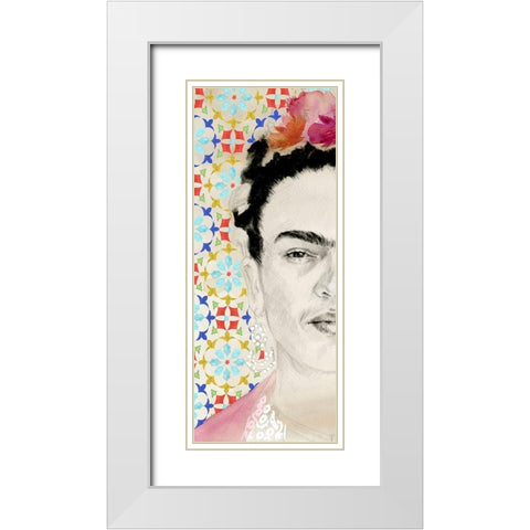 Frida Diptych II White Modern Wood Framed Art Print with Double Matting by Parker, Jennifer Paxton