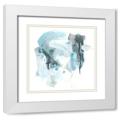 Liquid Notation I White Modern Wood Framed Art Print with Double Matting by Vess, June Erica