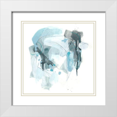Liquid Notation I White Modern Wood Framed Art Print with Double Matting by Vess, June Erica
