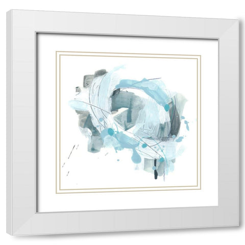 Liquid Notation III White Modern Wood Framed Art Print with Double Matting by Vess, June Erica