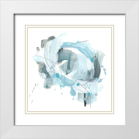 Liquid Notation III White Modern Wood Framed Art Print with Double Matting by Vess, June Erica