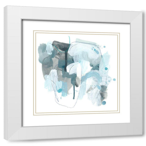 Liquid Notation IV White Modern Wood Framed Art Print with Double Matting by Vess, June Erica