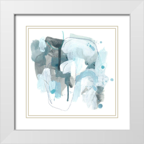 Liquid Notation IV White Modern Wood Framed Art Print with Double Matting by Vess, June Erica
