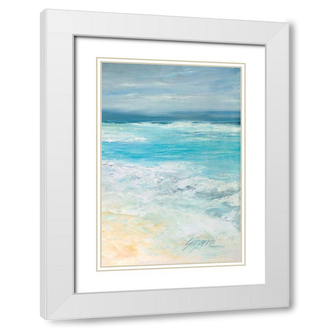 Storm at Sea II White Modern Wood Framed Art Print with Double Matting by Wilkins, Suzanne