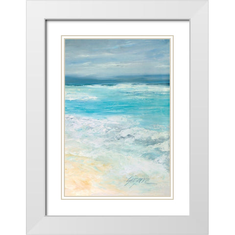 Storm at Sea II White Modern Wood Framed Art Print with Double Matting by Wilkins, Suzanne