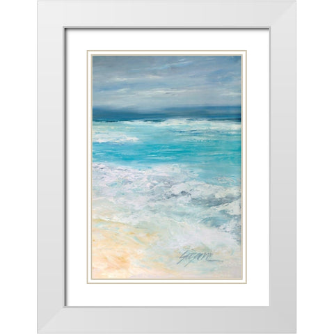 Storm at Sea II White Modern Wood Framed Art Print with Double Matting by Wilkins, Suzanne
